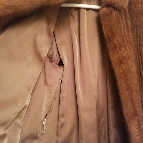 Mink Car Coat with Fox Trim - Picture 3 of 5